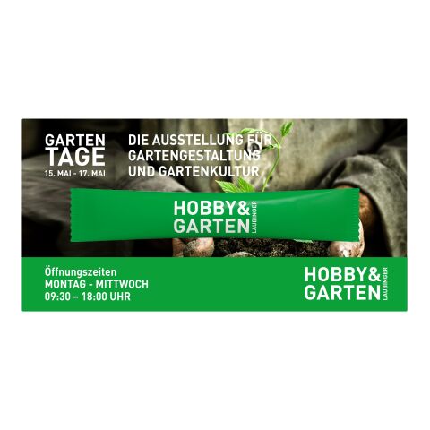 Bio TeaStick auf Karte, individual ohne Werbeanbringung | TeaFlyer DIN Lang