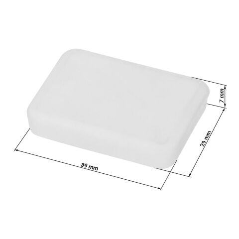 Radiergummi &quot;Rechteck&quot; rot | 1-farbiger Tampondruck | mittig auf Vorderseite | 30 mm x 22 mm