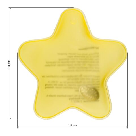 Gel-Wärmekissen &quot;Stern&quot; gelb | ohne Werbeanbringung | Nicht verfügbar | Nicht verfügbar