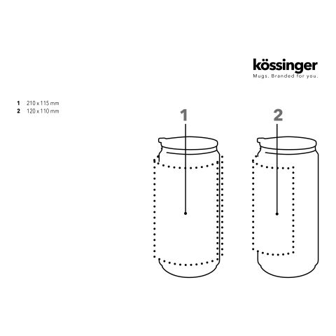 Kössinger King Can  Vakuumthermodose steel | ohne Werbeanbringung