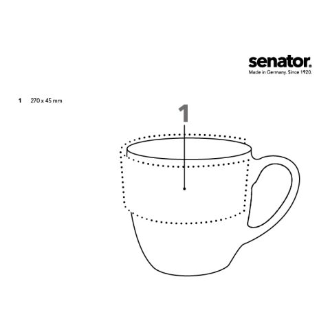 senator Appeal  Becher weiß | ohne Werbeanbringung