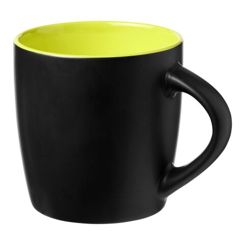 Riviera Keramiktasse Standard | schwarz-limone | ohne Werbeanbringung | Nicht verfügbar | Nicht verfügbar