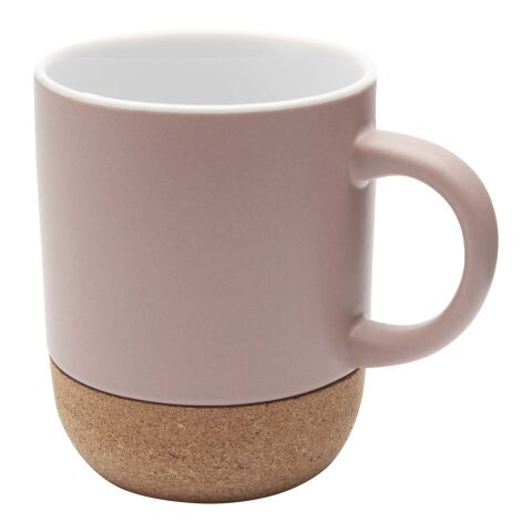 Billie 300 ml Keramiktasse mit Korkdetails Standard | Dusty Pink | ohne Werbeanbringung | Nicht verfügbar | Nicht verfügbar
