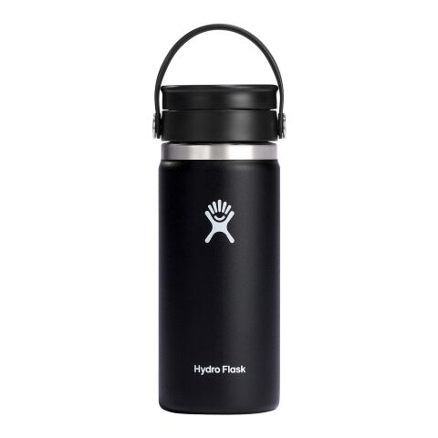 Hydro Flask Isolierbecher aus Edelstahl mit breiter Öffnung 473 ml und Flex Sip™ Deckel schwarz