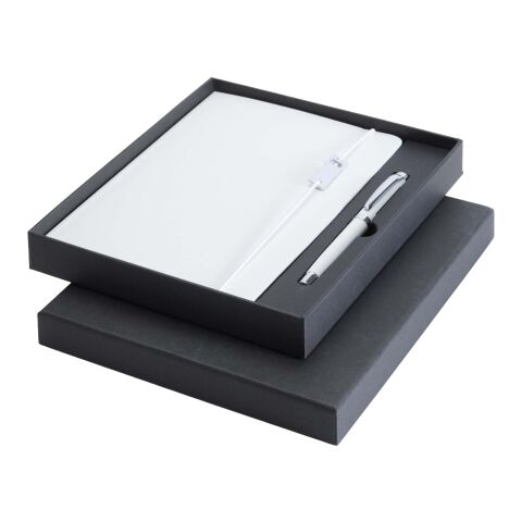 Legato Elegance A5 Hardcover Notizbuch mit Tintenroller Set Standard | weiß-weiß | ohne Werbeanbringung | Nicht verfügbar | Nicht verfügbar