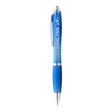Nash Kugelschreiber mit farbigem Schaft und Griff - blaue Tinte Priority | aquablau | Digitaldruck | Schaft gesamte Länge | 60 mm x 8 mm