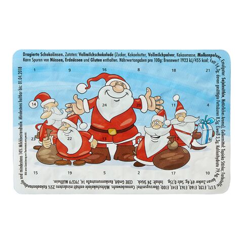 Kleinster (Advents-)Kalender der Welt &quot;Standard&quot; mit Pulmoll ohne Werbeanbringung | Sympathische Weihnachtsmänner