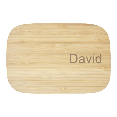 Tite Brotdose aus Edelstahl mit Bambusdeckel Standard | natural-silber | ohne Werbeanbringung | Nicht verfügbar | Nicht verfügbar