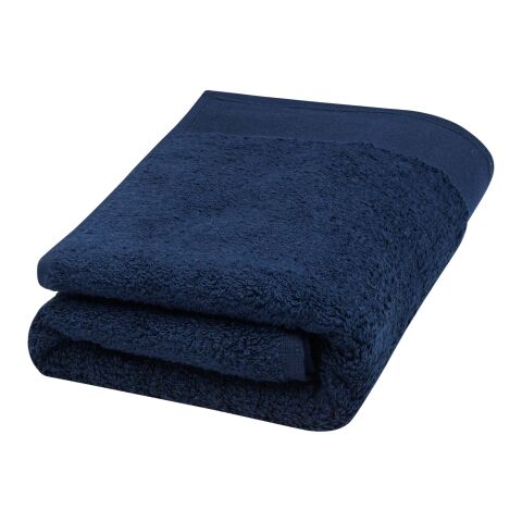 Nora 550 g/m² Baumwollhandtuch 50 x 100 cm tiefes blau | ohne Werbeanbringung | Nicht verfügbar | Nicht verfügbar | Nicht verfügbar