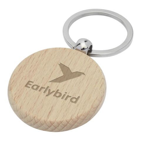 Giovanni runder Schlüsselanhänger aus Buchenholz Standard | natur | ohne Werbeanbringung | Nicht verfügbar | Nicht verfügbar