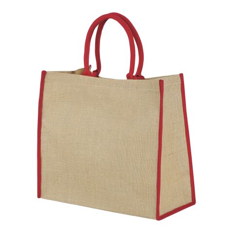 The Large Jute Tragetasche Standard | natur-rot | ohne Werbeanbringung | Nicht verfügbar | Nicht verfügbar