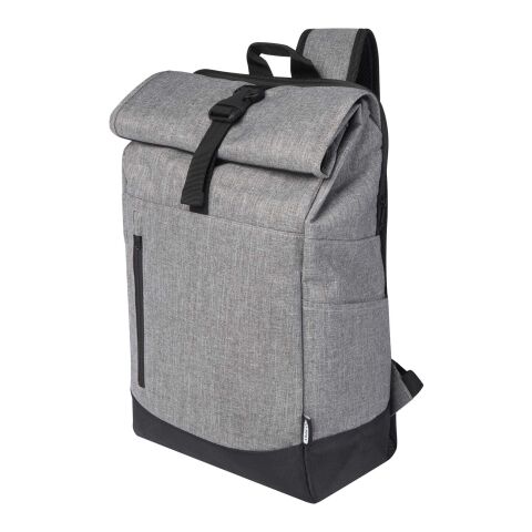 Hoss 15,6&quot; Rolltop Laptop-Rucksack Standard | heather grau-schwarz | ohne Werbeanbringung | Nicht verfügbar | Nicht verfügbar | Nicht verfügbar