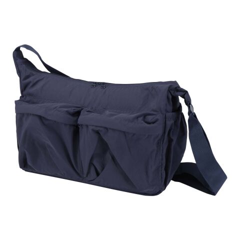 Calli 13" GRS Laptop Umhängetasche aus recyceltem Nylon navy