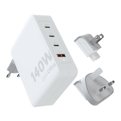 Xtorm XVC2140 GaN Ultra 140 W Reiseadapter mit 240 W USB-C PD-Kabel Standard | Weiß | ohne Werbeanbringung | Nicht verfügbar | Nicht verfügbar