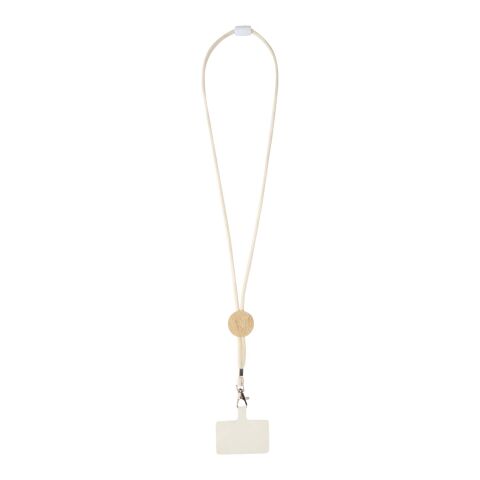Adhab Smartphone Lanyard mit Bambusdetails Standard | transparent weiss | ohne Werbeanbringung | Nicht verfügbar | Nicht verfügbar | Nicht verfügbar