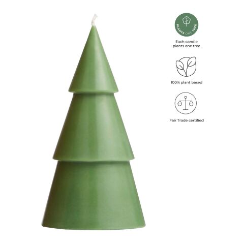 Originalhome Weihnachtsbaum Kerze L heather grün | ohne Werbeanbringung