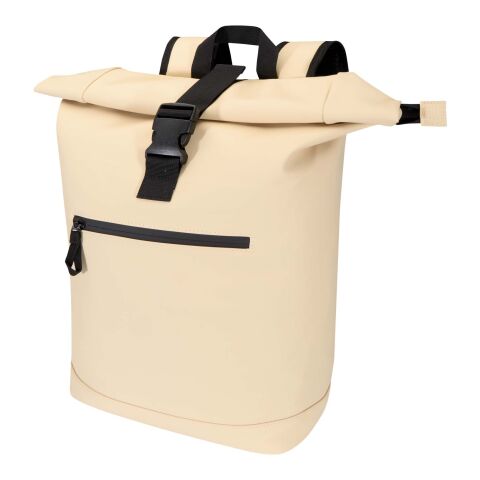 Resi Plus 15&quot; GRS-recycelter Rolltop Rucksack 18 L  Standard | Oatmeal | ohne Werbeanbringung | Nicht verfügbar | Nicht verfügbar | Nicht verfügbar