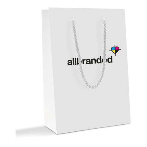 Papiertragetasche 16 x 23 cm mit farbigen Kordeln ohne Werbeanbringung | matt | 248 - grün