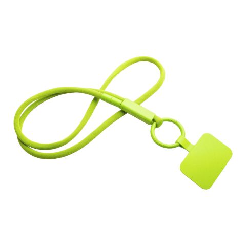 Tubyard Lanyard mit Telefonhalterung und Band aus recyceltem Kunststoff gelb | ohne Werbeanbringung | Nicht verfügbar | Nicht verfügbar