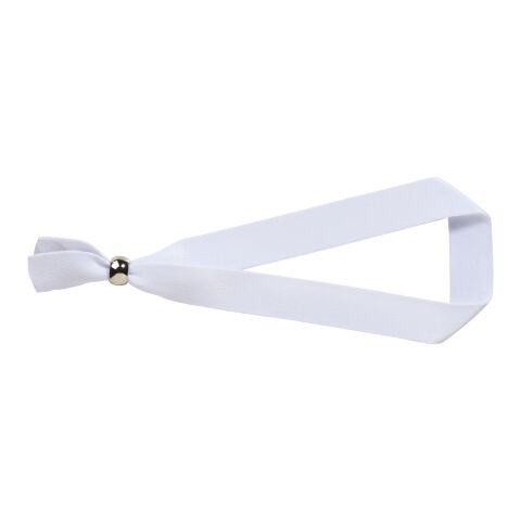 Evi Festival Armband mit Metallverschluss aus recyceltem PET Kunststoff weiß | Sublimation | all over, back | 15 mm x 330 mm