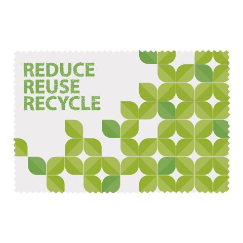 Caro kleines Reinigungstuch aus recyceltem PET Kunststoff weiß | Sublimation | all over, back | 100 mm x 150 mm