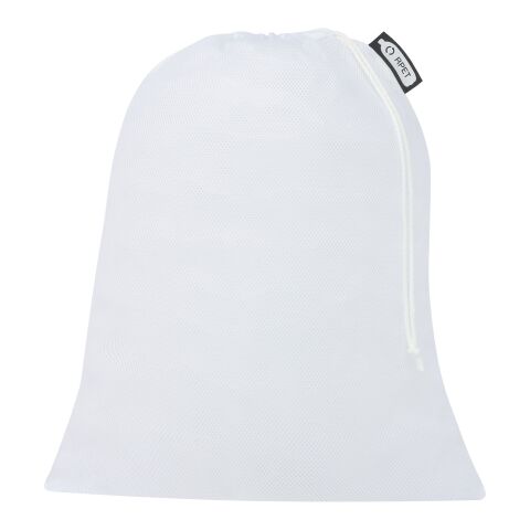 recycelter Polyester-Zuziehbeutel, 30 x 41 cm. weiss | ohne Werbeanbringung | Nicht verfügbar | Nicht verfügbar