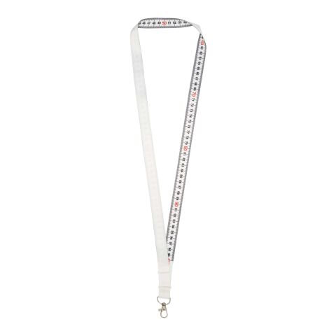 Isla 1-Meter-Lanyard mit Sublimation mit Sicherheitsverschluss weiss-weiss-weiss | Nicht verfügbar | Sublimation | Vorderseite | 1000 mm x 20 mm
