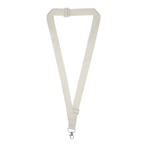 Liv Verstellbares RPET Sublimation Lanyard weiss-weiss | ohne Werbeanbringung | Nicht verfügbar | Nicht verfügbar