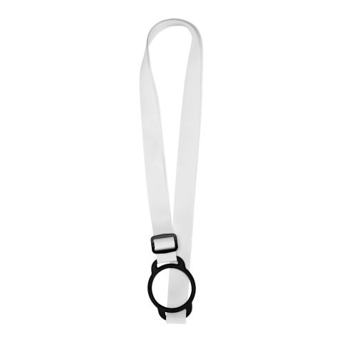Lior RPET Sublimation Lanyard mit Silikonband weiß