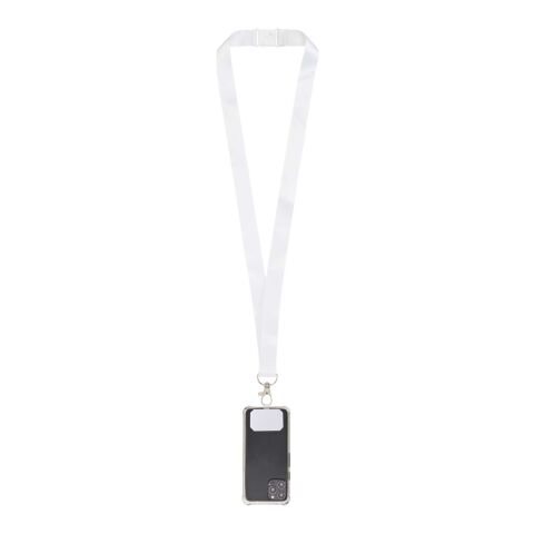 Addie Sublimation Lanyard mit Telefonhalterung und Sicherheitsverschluss   weiss-weiss | Nicht verfügbar | ohne Werbeanbringung | Nicht verfügbar | Nicht verfügbar