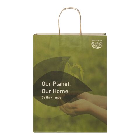 Papiertüte 150 g/m² aus landwirtschaftlichen Reststoffen mit gedrehten Griffen – XXL elfenbeinweiß | ohne Werbeanbringung | Nicht verfügbar | Nicht verfügbar