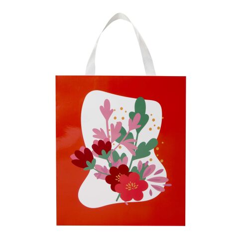 Smartfold Papiertüte, 230 g/m², mit Bandgriffen und Glanzlaminierung – 31 x 12 x 39 cm weiß