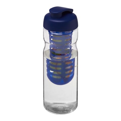 H2O Base® 650 ml Sportflasche mit Klappdeckel und Infusor transparent-blau | ohne Werbeanbringung | Nicht verfügbar | Nicht verfügbar