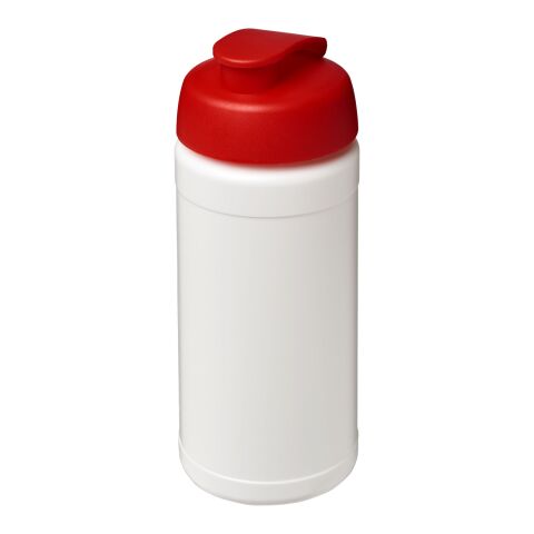 Baseline® Plus 500 ml Sportflasche mit Klappdeckel weiss-rot | ohne Werbeanbringung | Nicht verfügbar | Nicht verfügbar