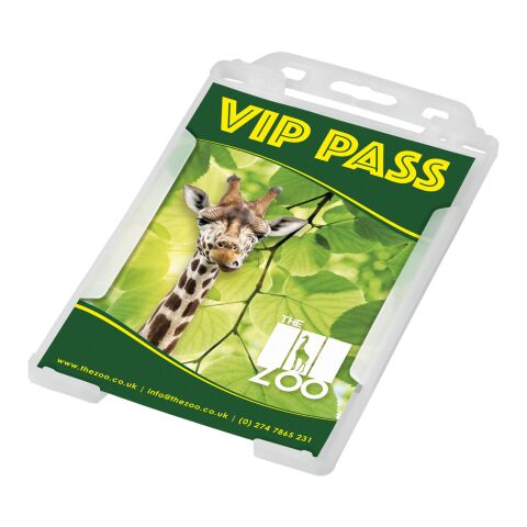 Pierre Kartenhalter aus recyceltem Kunststoff weiß gefrosted | ohne Werbeanbringung | Nicht verfügbar | Nicht verfügbar