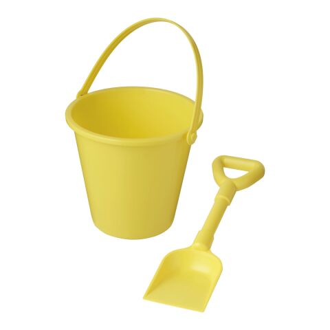 Tides recycelter Strandeimer und Spaten gelb | ohne Werbeanbringung | Nicht verfügbar | Nicht verfügbar