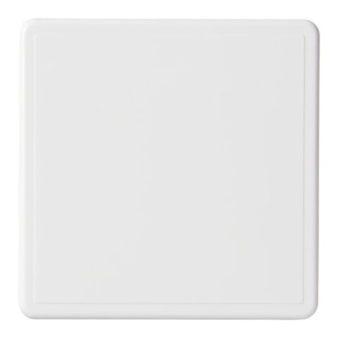 Renzo quadratischer Kunststoffuntersetzer weiss | ohne Werbeanbringung | Nicht verfügbar | Nicht verfügbar