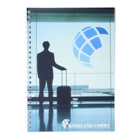 Desk-Mate® A5 Notizbuch Wire-O-Bindung Kunststoff-Umschlag weiß | 50 pages | ohne Werbeanbringung | Nicht verfügbar | Nicht verfügbar