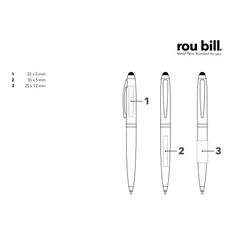 roubill Nautic Touch Pad Pen  Drehkugelschreiber schwarz | ohne Werbeanbringung | ohne Werbeanbringung | Nicht verfügbar