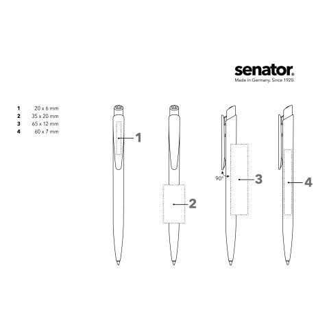 senator Dart Polished Basic  Druckkugelschreiber weiß-gelb | ohne Werbeanbringung | ohne Werbeanbringung | Nicht verfügbar