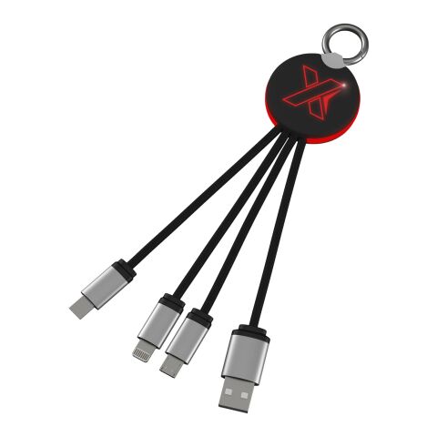 SCX.design C16 Kabel mit Leuchtlogo Standard | rot-schwarz | ohne Werbeanbringung | Nicht verfügbar | Nicht verfügbar