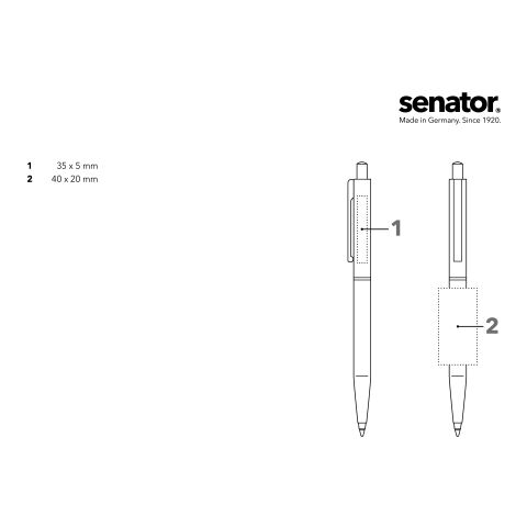 senator Point Metal  Druckkugelschreiber weiß | ohne Werbeanbringung | ohne Werbeanbringung | Nicht verfügbar