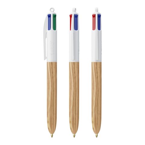 BIC® 4 Colours Wood Style Weiß-beige