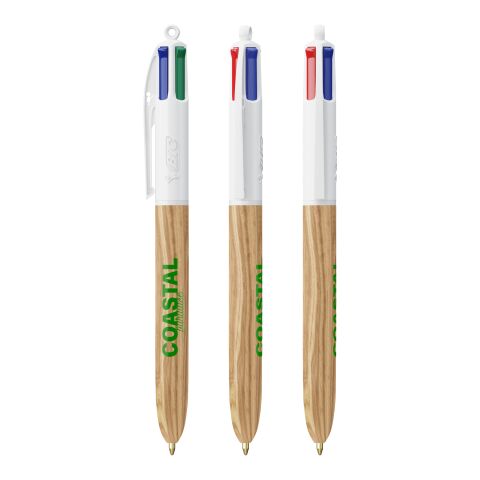 BIC® 4 Colours Wood Style Weiß-beige