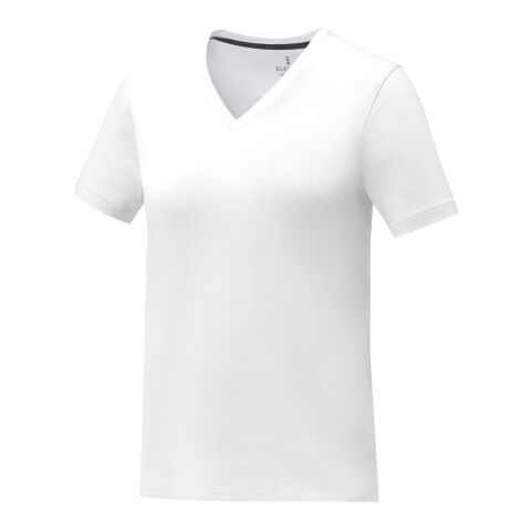Somoto T-Shirt mit V-Ausschnitt für Damen Weiß | M