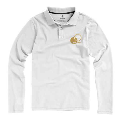Oakville Langarm Poloshirt Standard | weiß | L | ohne Werbeanbringung | Nicht verfügbar | Nicht verfügbar | Nicht verfügbar