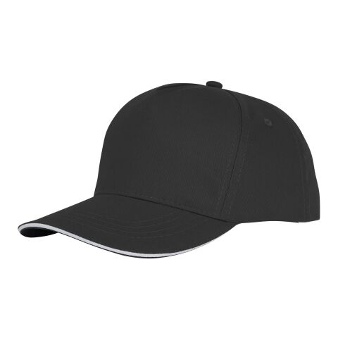 Ceto Cap mit 5 Segmenten und Sandwichschirm schwarz