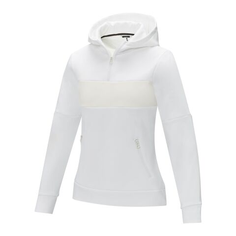 Sayan Kapuzenpullover mit halbem Reißverschluss für Damen Standard | weiss | XL | ohne Werbeanbringung | Nicht verfügbar | Nicht verfügbar | Nicht verfügbar