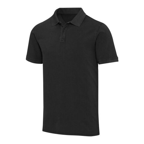 Calgary Poloshirt für Herren im Washed Look, 200 g/m2 Standard | schwarz | S | ohne Werbeanbringung | Nicht verfügbar | Nicht verfügbar | Nicht verfügbar