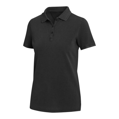Calgary Poloshirt für Damen im Washed Look, 200 g/m2 Standard | schwarz | S | ohne Werbeanbringung | Nicht verfügbar | Nicht verfügbar | Nicht verfügbar